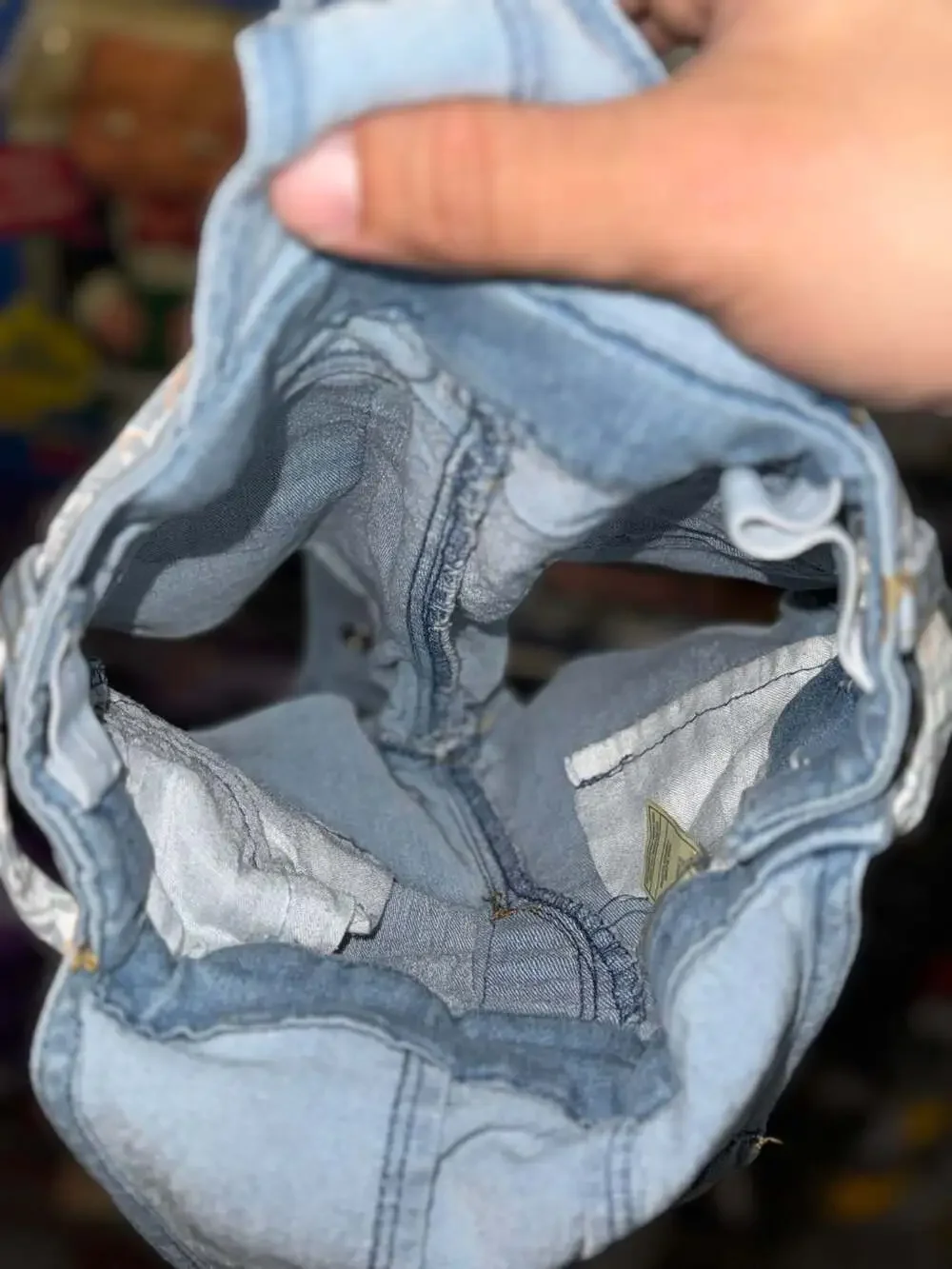 7 For All Mankind Toddler Girls Denim Shortalls with Floral Belt, Size 24M
